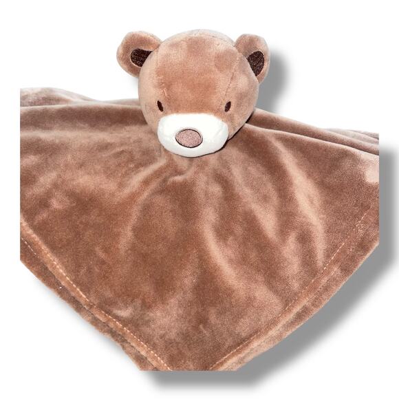 Baby Essentials Brown Bear Lovey Security Blanket Nursery Decor Shower Gift 13" - Picture 6 of 10